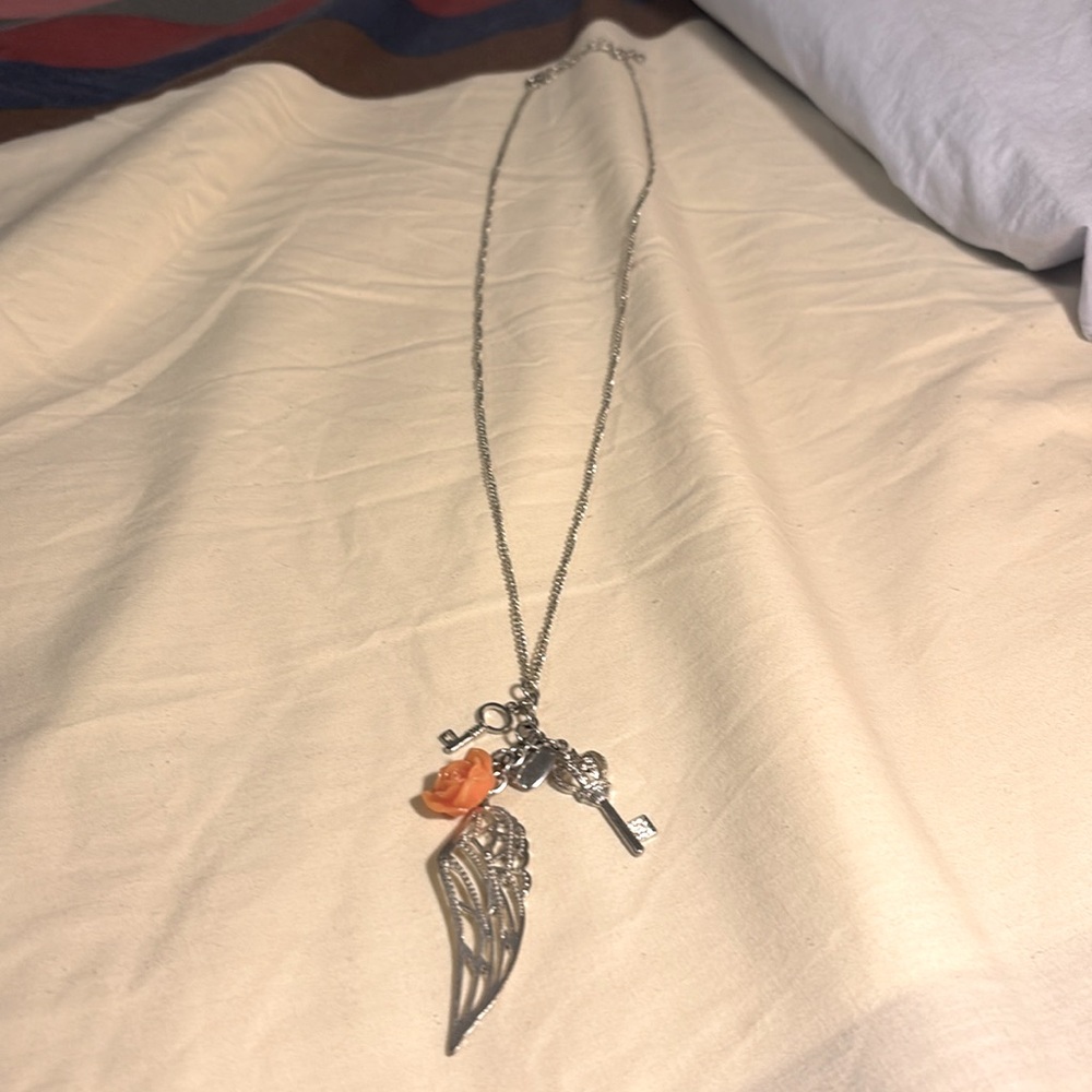 Angel Wing Charm Necklace